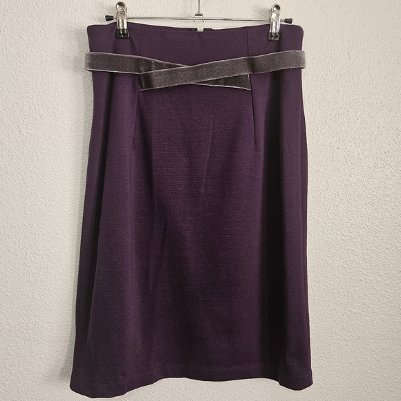 Anthropologie Girls From Savoy skirt with velvet like accents size 4 - Picture 1 of 11